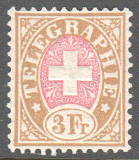 Switzerland Telegraph Zumstein 18 Mint - Click Image to Close